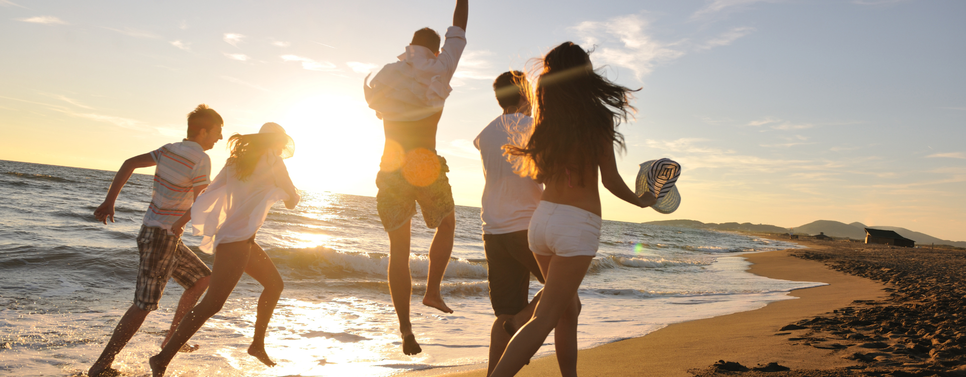 People enjoy the beach